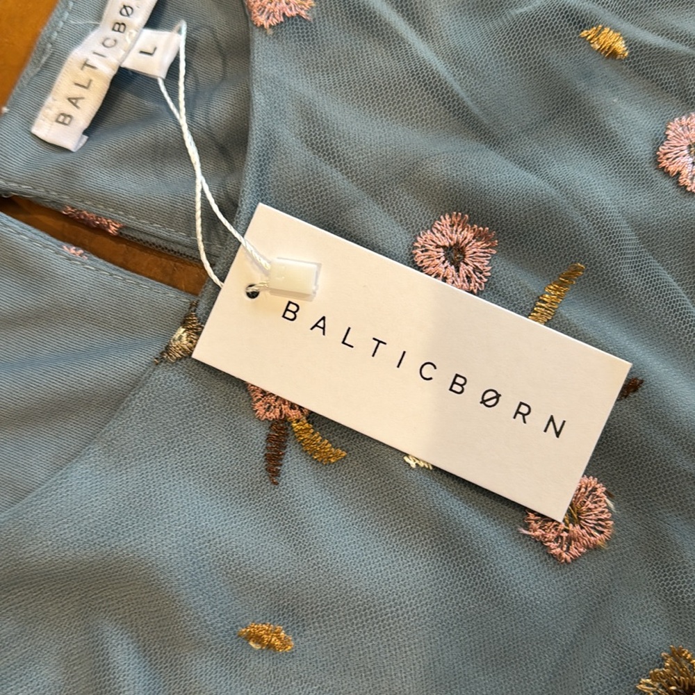 NWT Baltic Born duchess tulle blue garden embroidered dress - Picture 16 of 16